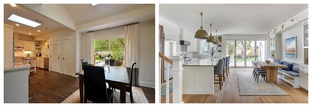 before and after kitchen. interior designer Austin, tx. dripping springs interior designer 