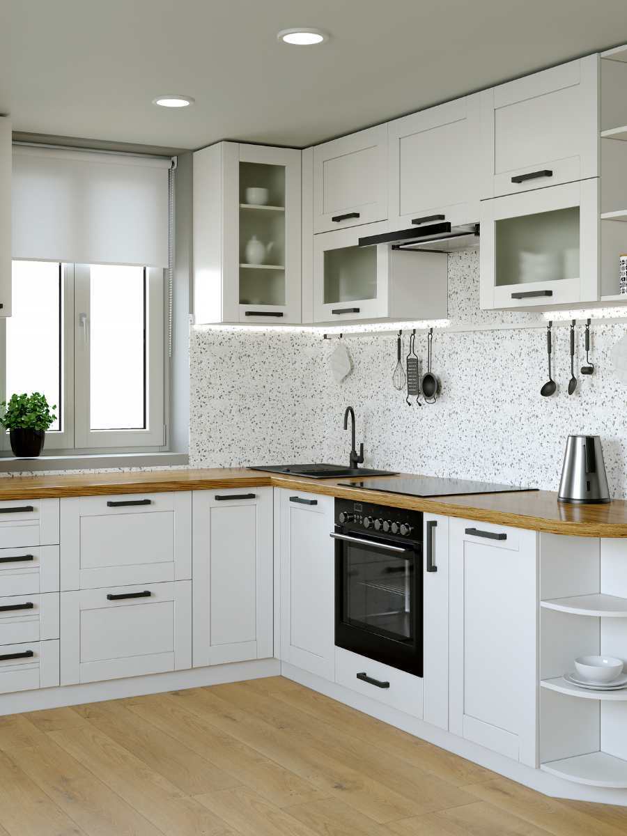 small kitchen look bigger