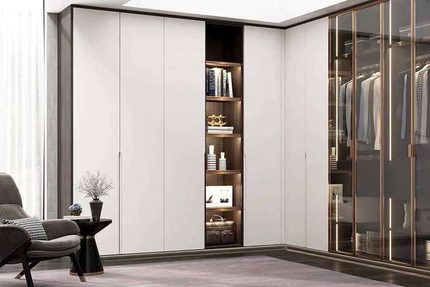 L-Shaped Wardrobe Design
