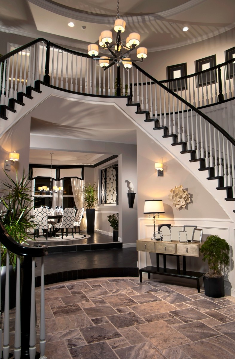 Luxury staircase and foyer interior